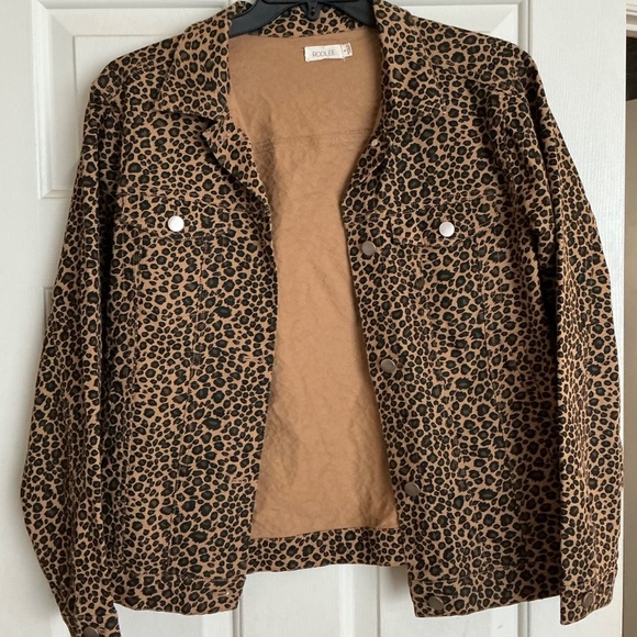 Roolee Leopard Denim Jacket - Picture 2 of 2